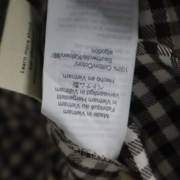 NWT Madewell Flannel Tie-Front Shirt in Gingham - Picture 9 of 9